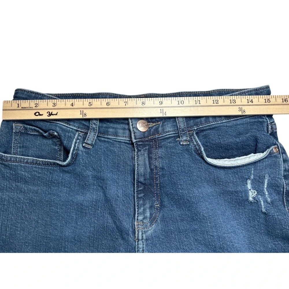 Lee Mens Straight Leg Distressed Medium Wash Blue‎ Denim Jeans 31x27.5